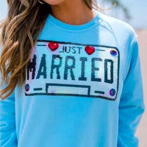 Queen of Sparkles 'Just Married' sweatshirt
